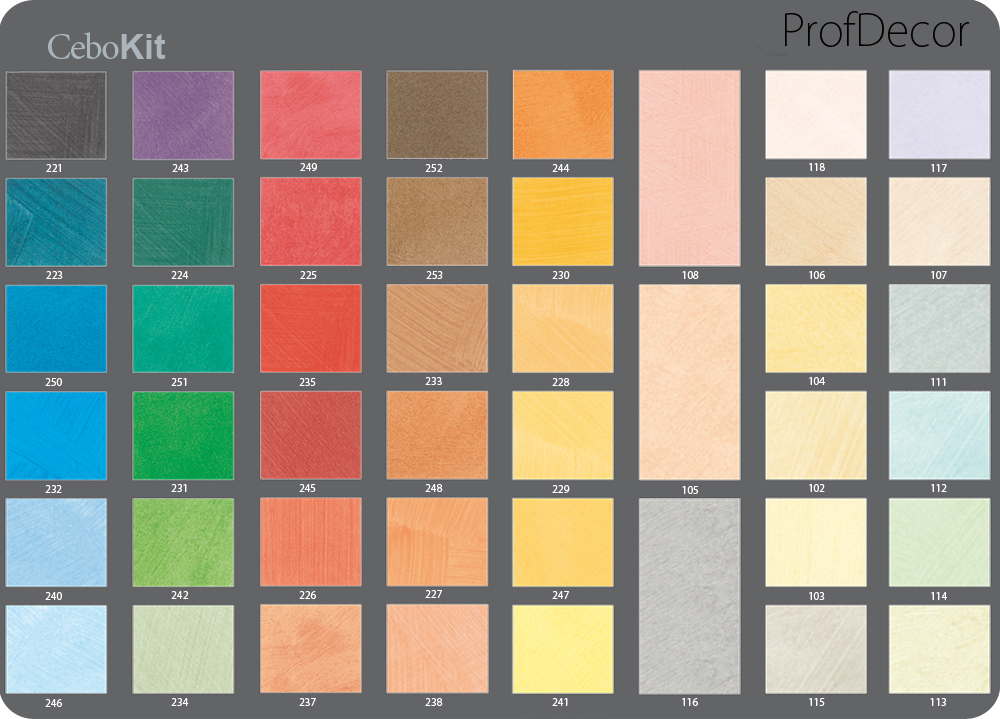 Примеры цветов - Cebotop Finitura